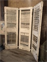 Three Primitive Louvered Shutters