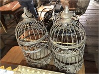 Two Contemporary Hinge Top Bird Cages