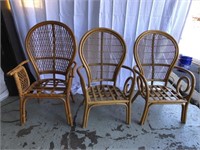 Three Bent Wood Armchairs