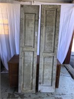 Two Primitive Paneled Shutters