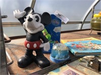 Cast Iron Mickey Mouse with Disney Collectibles