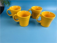 Fiesta Set of 4 Yellow Coffee Cups