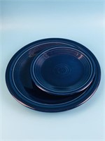 Fiesta Bread Plate & Dinner Plate - Dr. Blue
