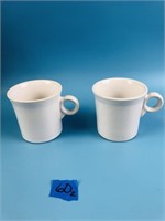 Fiesta Set of 2 White Coffee Cups