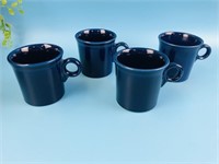 Fiesta Set of 4 Dr. Blue Coffee Cups