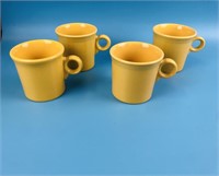 Fiesta Set of 4 Yellow Coffee Cups