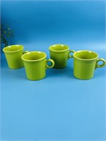 Fiesta Set of 4 Lime Green Coffee Cups