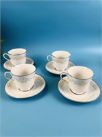 Set of 4 Cup , 4 Saucers Sintra Four Crown China
