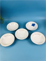 Set of 5 Soup Bowls Sintra Four Crown China