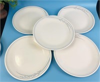 Set of 5 Corelle Dinner Plates