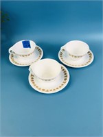 Set of 3 Cups, 3 Saucers Corelle