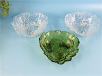 Lot of 3 Vintage Candy Dishes