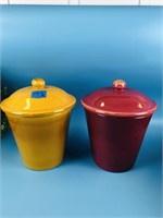 Set of 2 Ceramic Canisters - Made in Italy
