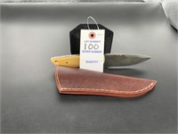Handmade Damascus Knife & Sheath 15n20 & 1095HC