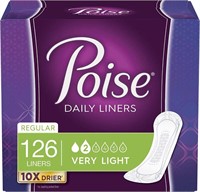 NEW Poise Daily Liners Women's Very Light