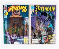 Batman & Robin Autographed DC Comic Books