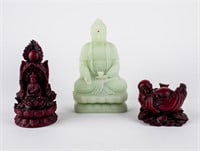 3 Chinese Buddhist Figurines