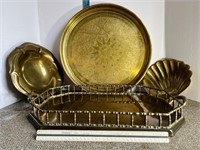Nice Brass Lot of Trays and Bowls