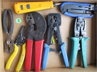 Lot of Electrical Tools and Wire Cutters