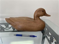 Large wooden duck decoy