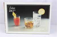 NEW IN BOX 24PC ARCOROC CALAIS DRINKWARE
