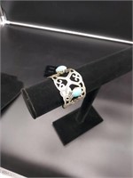 Sterling turquoise bracelet 41.9grms