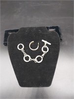 Stamped TIFFANY&CO 925 bracelet &earring