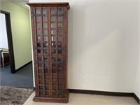4 door, 6 shelves Wooden cabinet - lighted