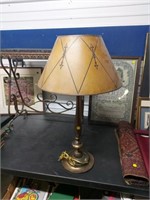 28in table lamp w/vintage shade