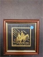 8.5x8.5 Damascene Don Quixote metal plate