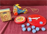 Vintage toys, fisher price pocket radio, mini