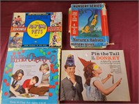 Vintage games and puzzles, hi ho cherry o, pin