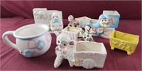 Vintage baby ceramic decor