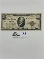 1929 Ten Dollar Bill Red Seal