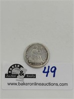 1854 Seated Liberty Silver Quarter