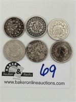 Mixed lot of Liberty Head coins 1898 - 1912