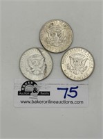 Lof of 3 1964 Half Dollars