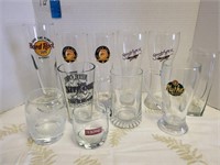 Group of glasses tallest 9.5"L