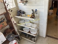 Wire Shelf & Contents - Baking Dishes, Pots & Pans