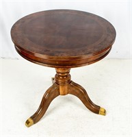 Furniture Round End Table Brass Feet