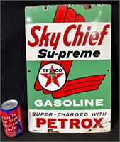 Porcelain Texaco Sky Chief Gasoline Sign