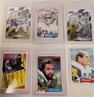 Six Assorted Football Cards