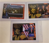 Three Different Donald Trump Trading Cards