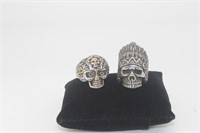 2 skull rings