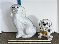 Ceramic Dog from Alcobaca Portugal + battery dog