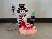 Coca-Cola Lighted Snowman Display