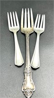 Three Sterling Silver Forks