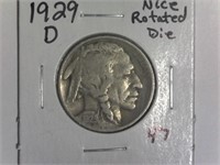 1929-D Buffalo Nickel Rotated Dies