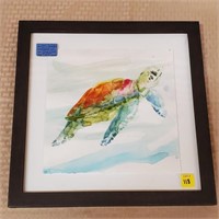 Watercolor Painting of Sea Turtle