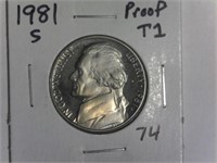 1981-S T1 Proof Jefferson Nickel